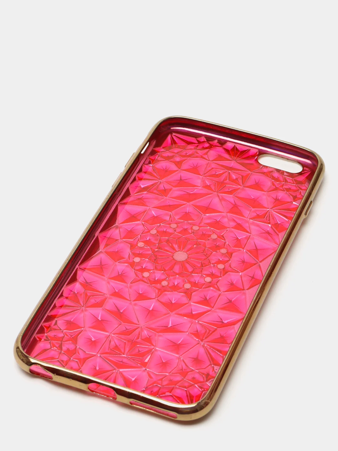 Розовый чехол со стразами на iPhone 6 plus