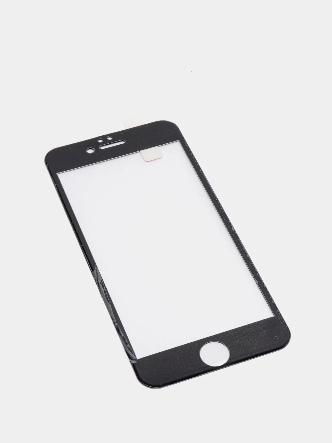 Силиконовое стекло для iPhone 6S, чёрное, с полной проклейкой и олеофобным покрытием