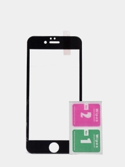 Силиконовое стекло для iPhone 6S, чёрное, с полной проклейкой и олеофобным покрытием