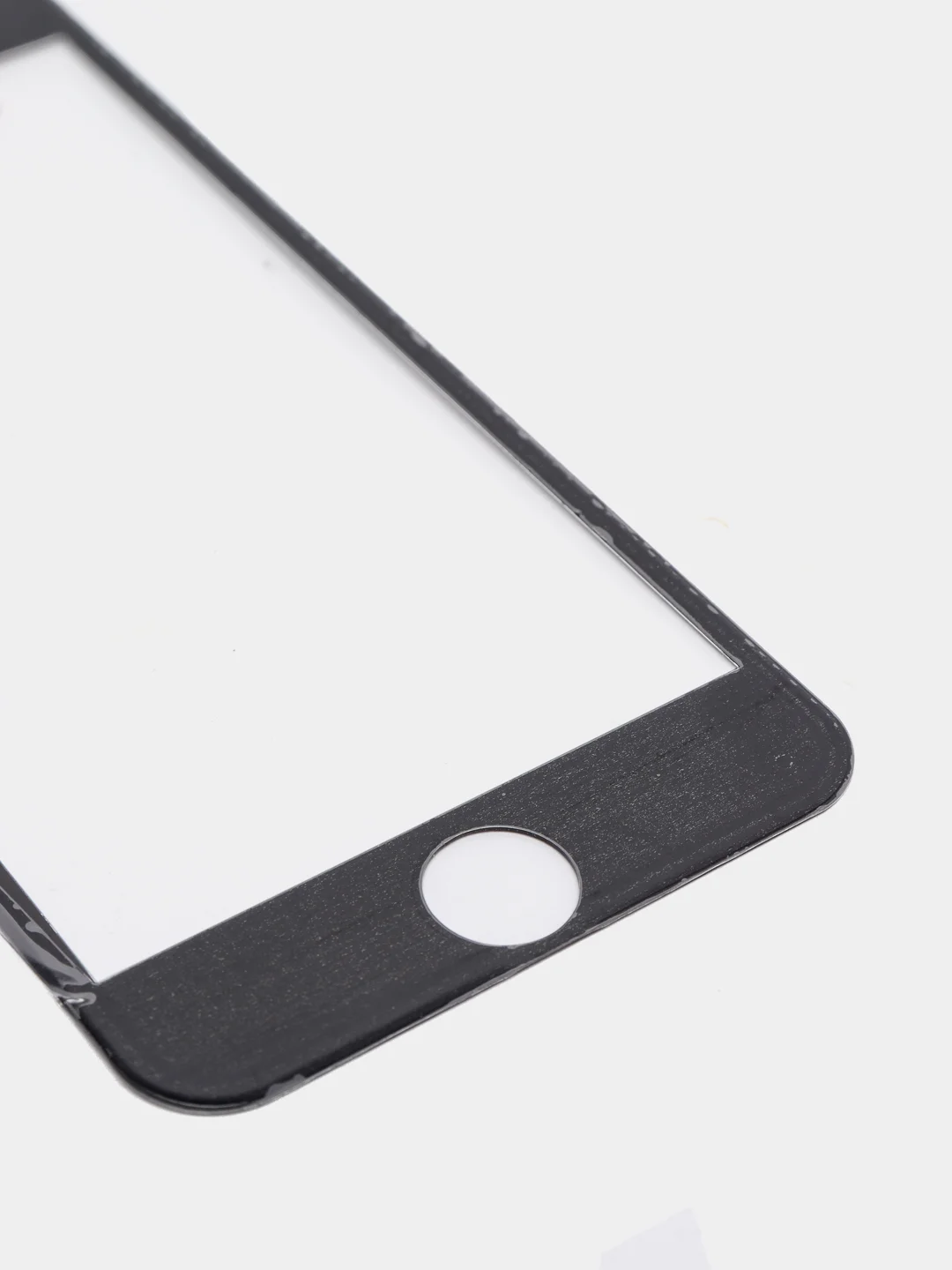 Силиконовое стекло для iPhone 6S, чёрное, с полной проклейкой и олеофобным покрытием