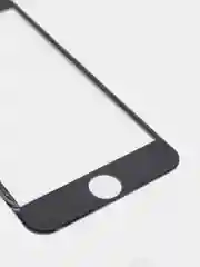 Силиконовое стекло для iPhone 6S, чёрное, с полной проклейкой и олеофобным покрытием