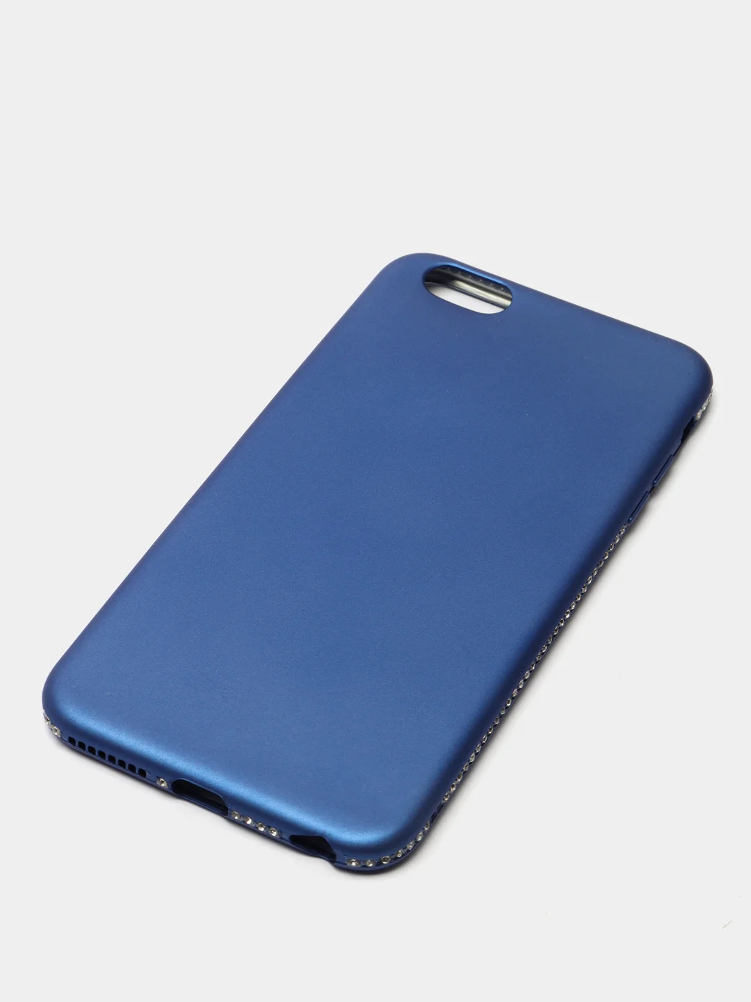 Темно-синий чехол со стразами на iPhone 6 plus