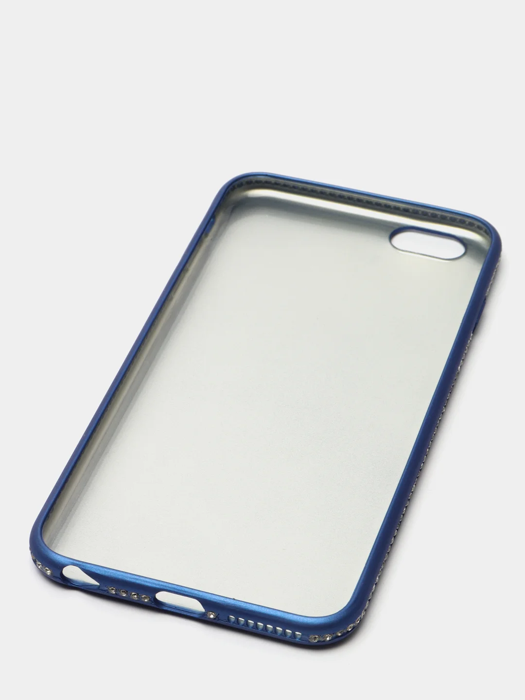 Темно-синий чехол со стразами на iPhone 6 plus