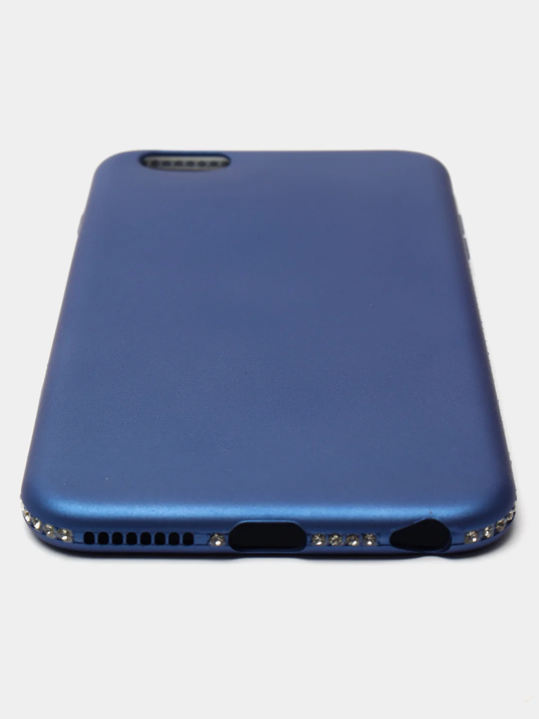 Темно-синий чехол со стразами на iPhone 6 plus