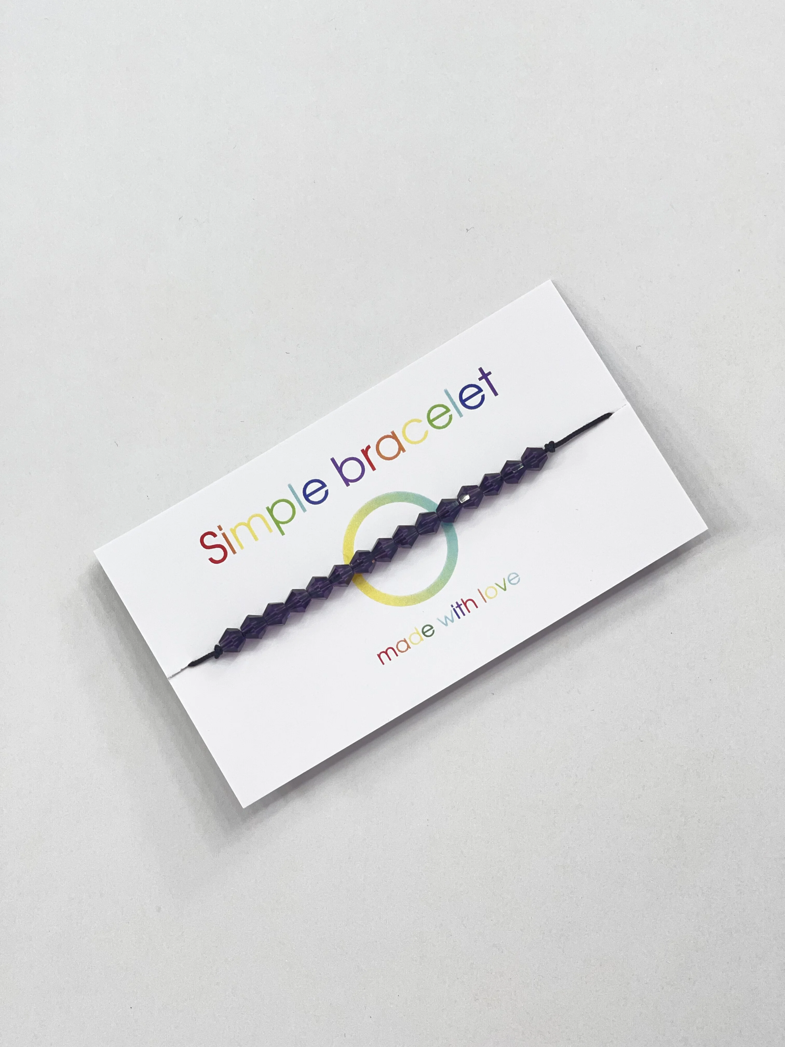 Фиолетовый браслет женский  "Simple bracelete" браслет-нить минимализм