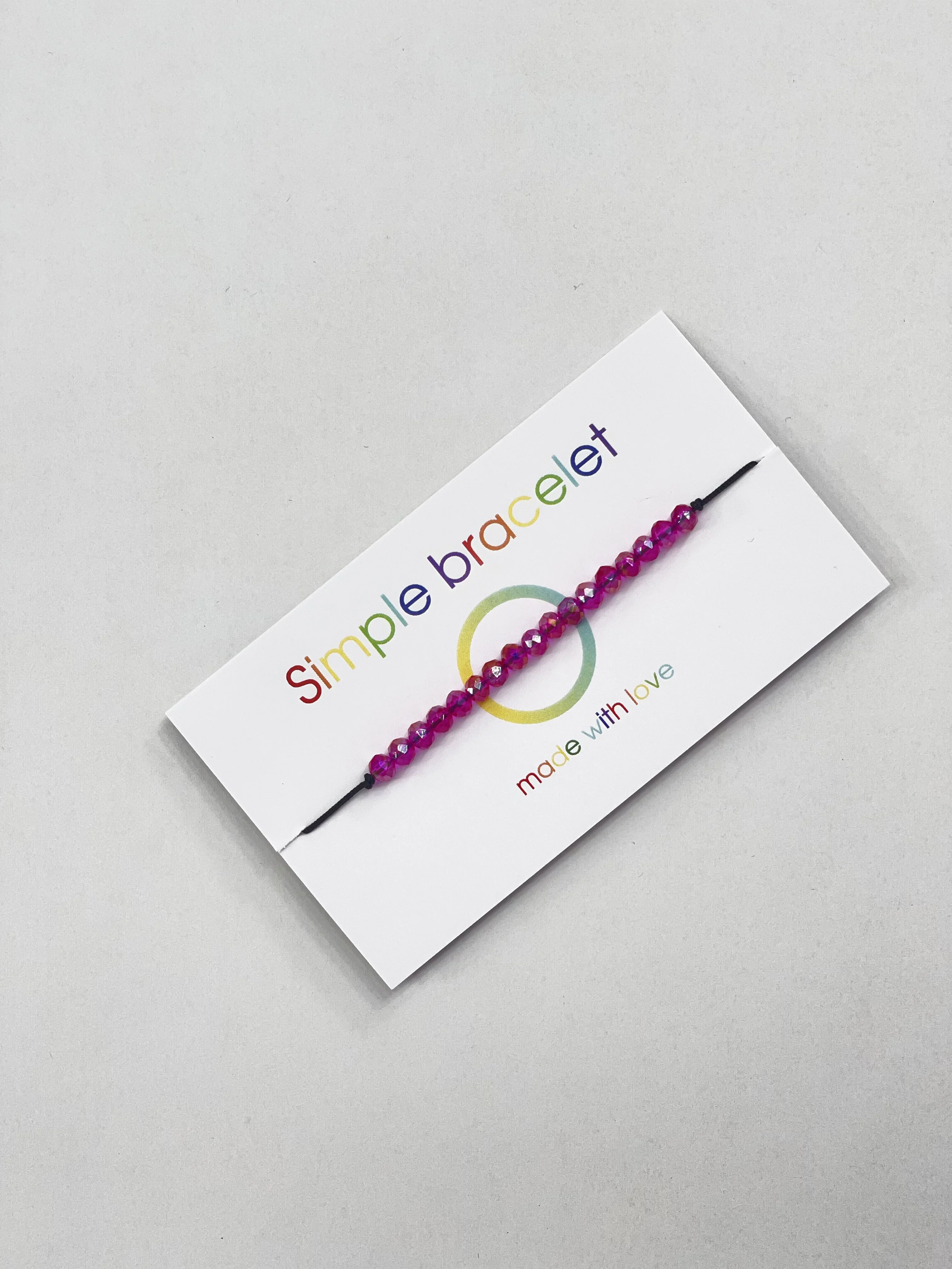 Фуксия браслет женский  "Simple bracelete" браслет-нить минимализм