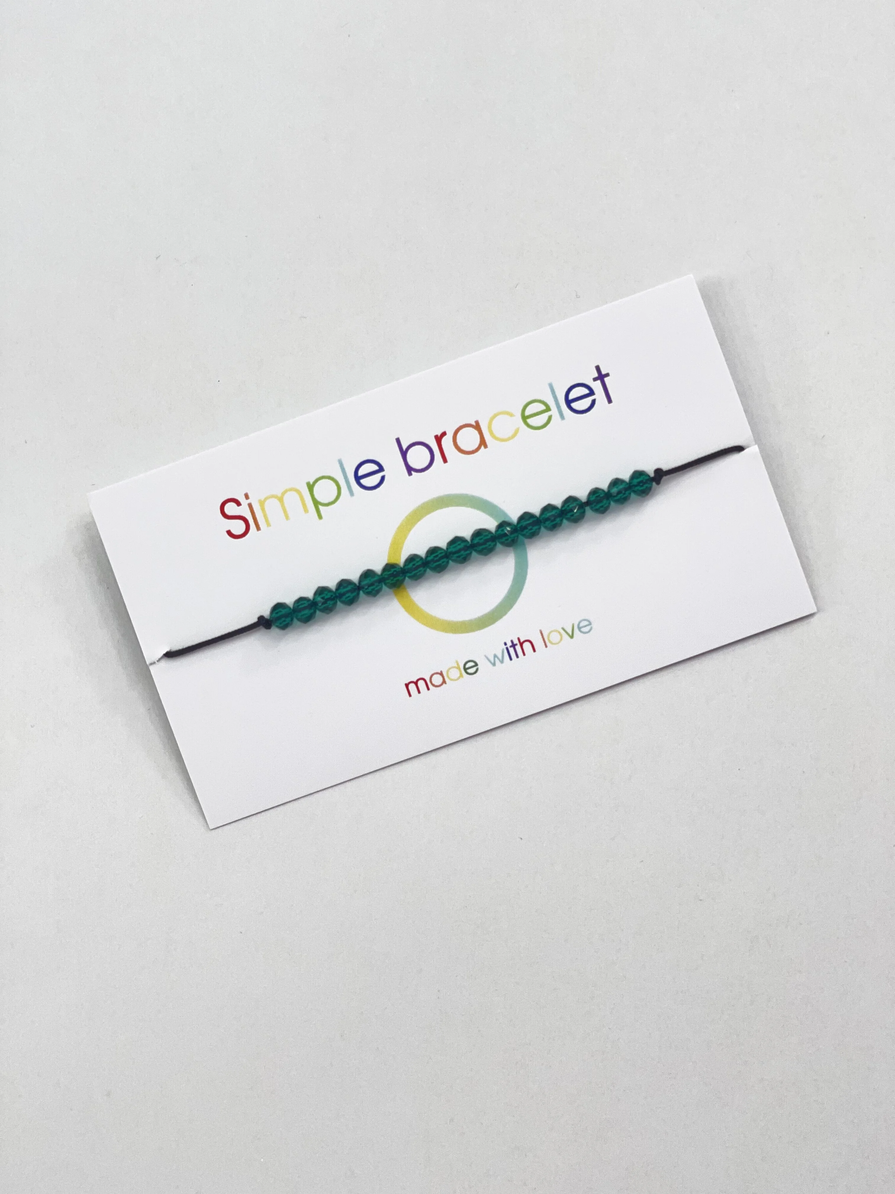 Тёмно-бирюзовый браслет женский  "Simple bracelete" браслет-нить минимализм