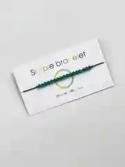Тёмно-бирюзовый браслет женский  "Simple bracelete" браслет-нить минимализм
