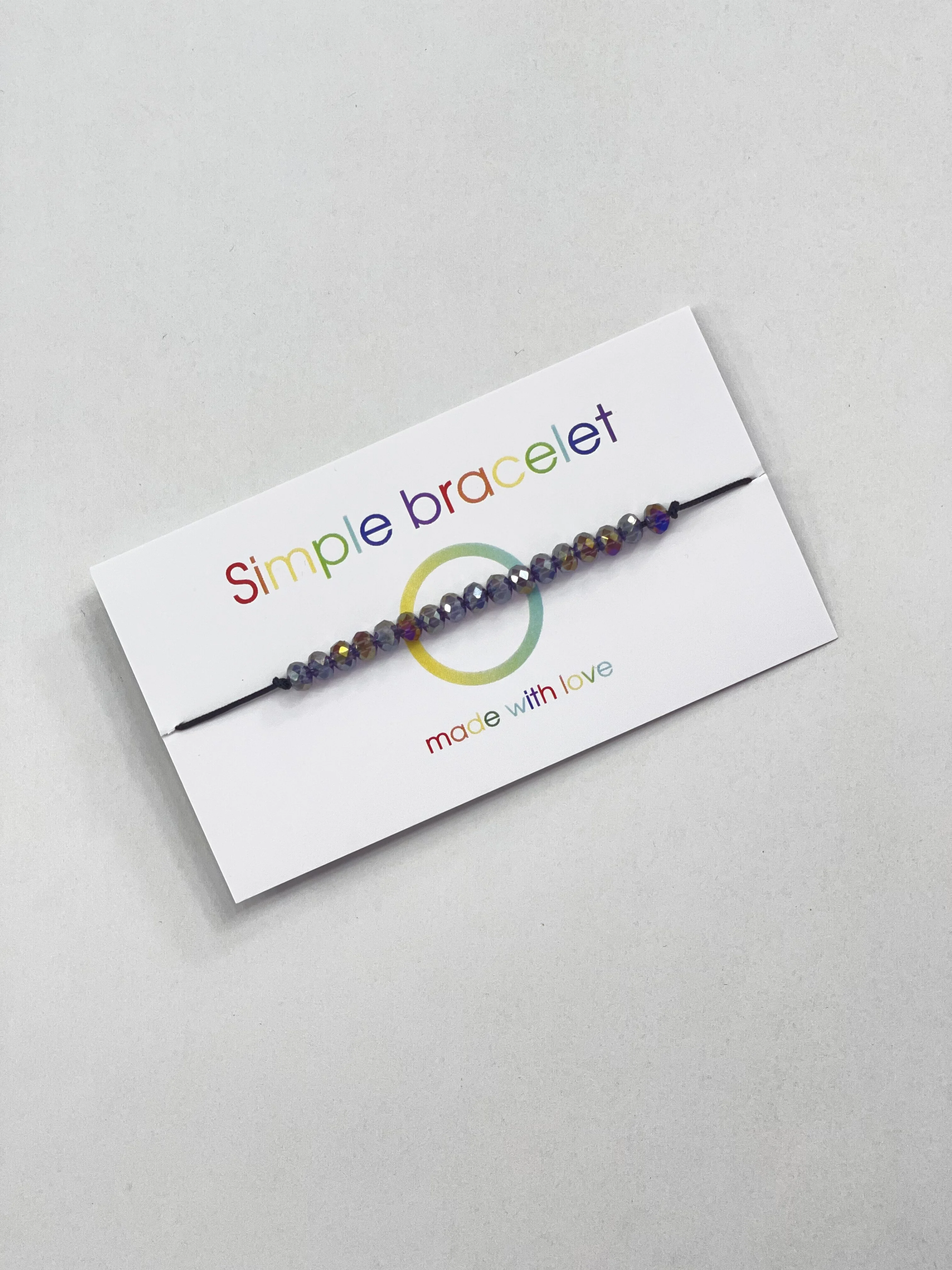 Сиреневый браслет женский  "Simple bracelete" браслет-нить минимализм