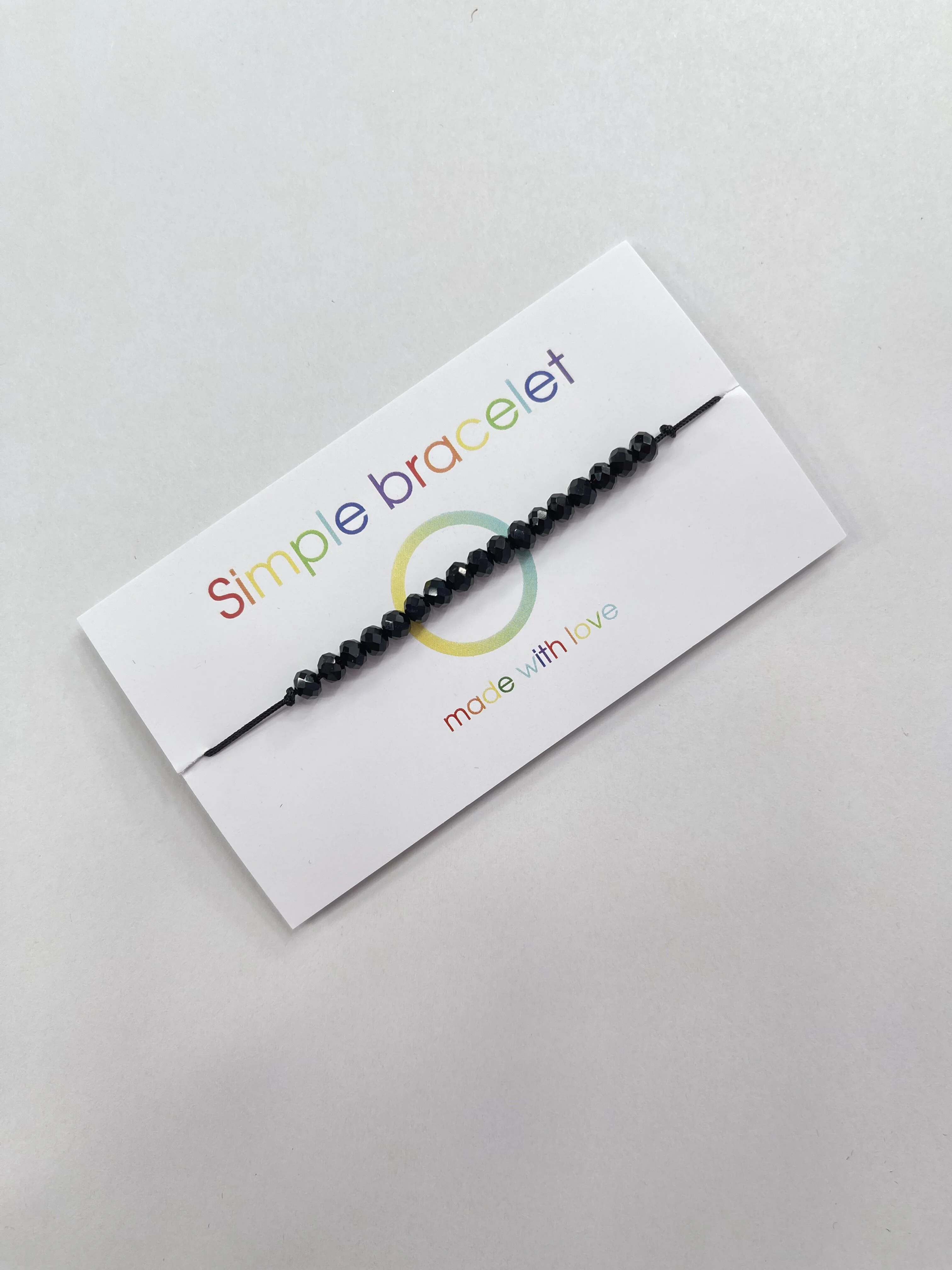 Черный браслет женский  "Simple bracelete" браслет-нить минимализм