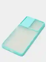 Бирюзовый чехол  XIAOMI 11T / XIAOMI 11T PRO с защитой камеры, раздвижное окно