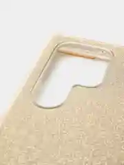 Золотой чехол блестящий для Samsung S22 Ultra