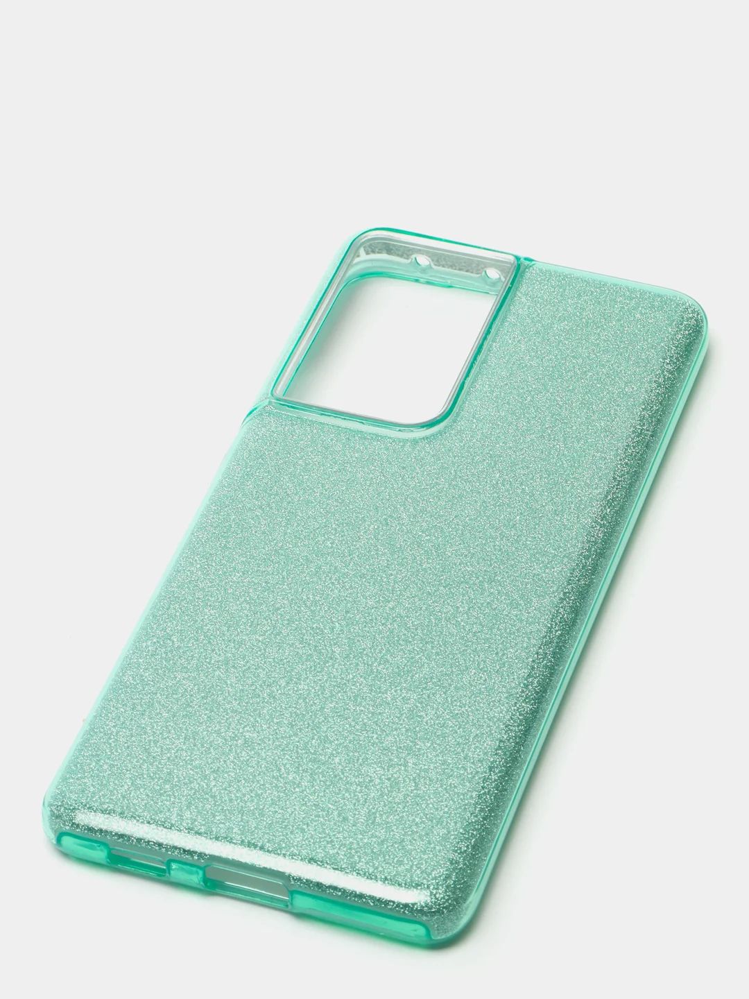 Бирюзовый чехол блестящий Samsung S21 Ultra