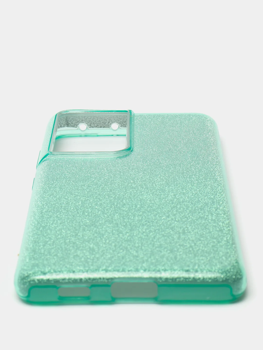 Бирюзовый чехол блестящий Samsung S21 Ultra