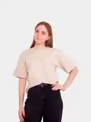 Молочный футболка женская oversize, хлопковая