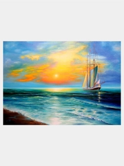 Алмазная мозаика "Краски моря", 40 х 50