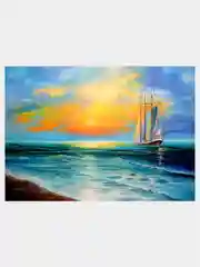 Алмазная мозаика "Краски моря", 40 х 50