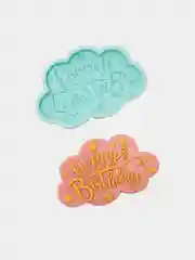 Силиконовая форма "Облако Happy Birthday", силиконовый молд, форма для шоколада