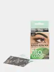 Стойкая крем-краска для бровей и ресниц Fito color, цвет черный, на 2 применения, 2 х 2 мл