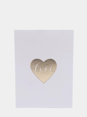 Открытка love, с золотым тиснением