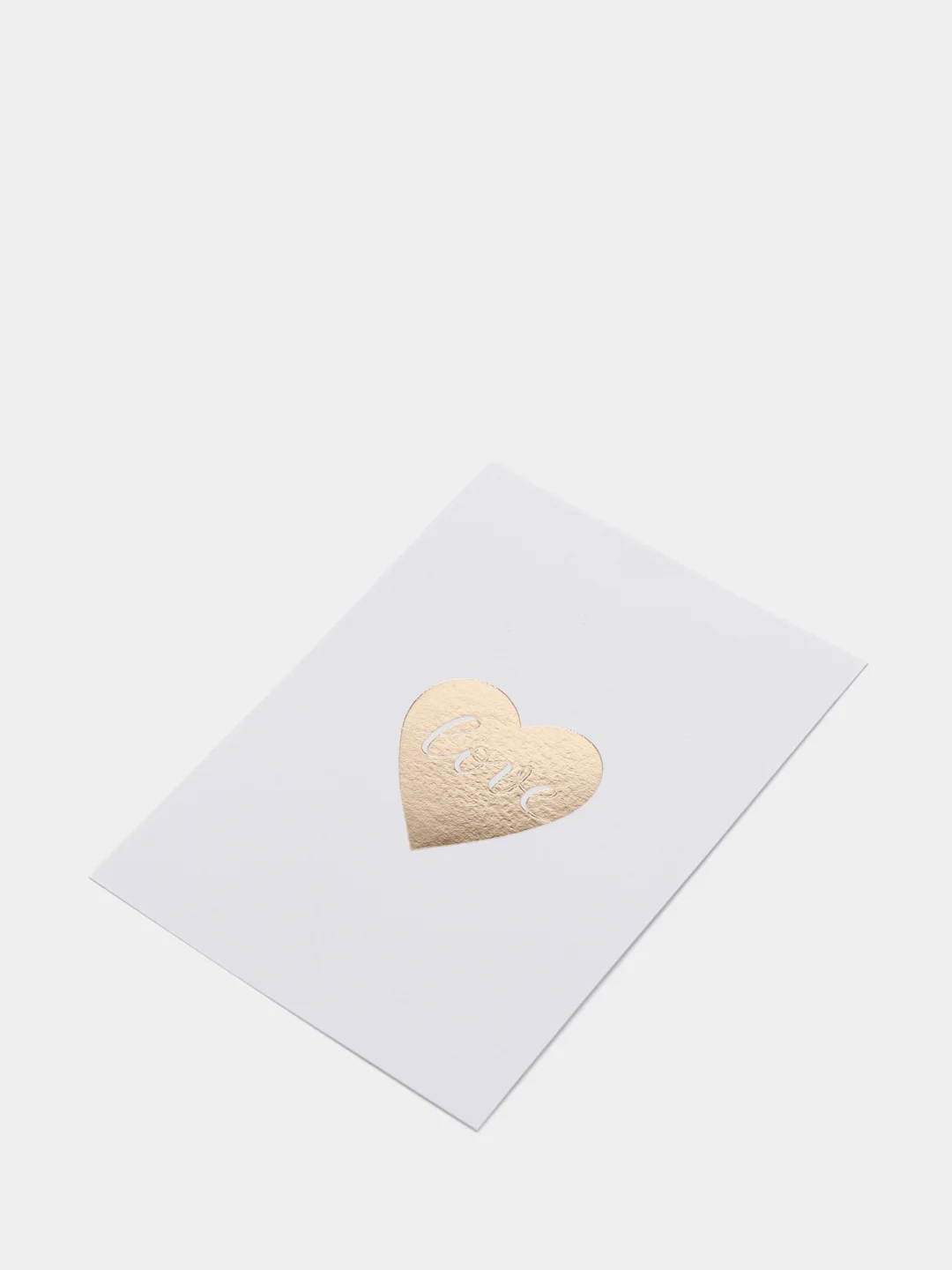 Открытка love, с золотым тиснением