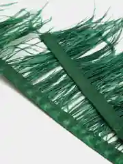Тёмно-зелёный перья страуса на ленте, страусиные перья