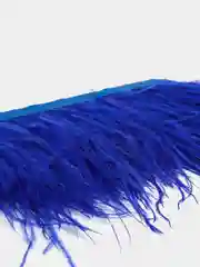 Индиго перья страуса на ленте, страусиные перья
