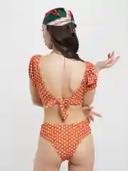 Оранжевый купальник женский раздельный