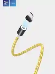 Золотой кабель зарядки Micro-USB "GFPower MAG09M", магнитный, 1 метр, 2.4 A, нейлон, Android