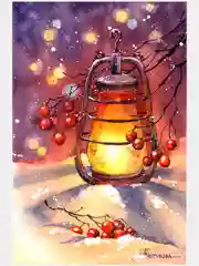 Алмазная мозаика "Зимний фонарь", 20 х 30 см, без подрамника