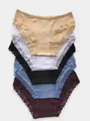 Трусы слипы женские хлопковые с кружевом