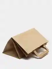 Пакет бумажный, крафт, с плоскими ручками, 24 х 14 х 28