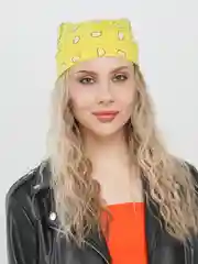 Желтый бандана с классическим принтом