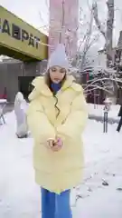 Желтый куртка-зефирка на холлофайбере, зимняя