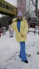 Желтый куртка-зефирка на холлофайбере, зимняя
