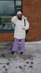 Белый куртка-зефирка на холлофайбере, зимняя