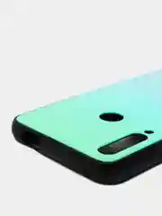 Зеленый градиентный чехол из закалённого стекла для моделей Honor, Huawei