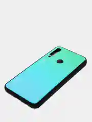 Зеленый градиентный чехол из закалённого стекла для моделей Honor, Huawei