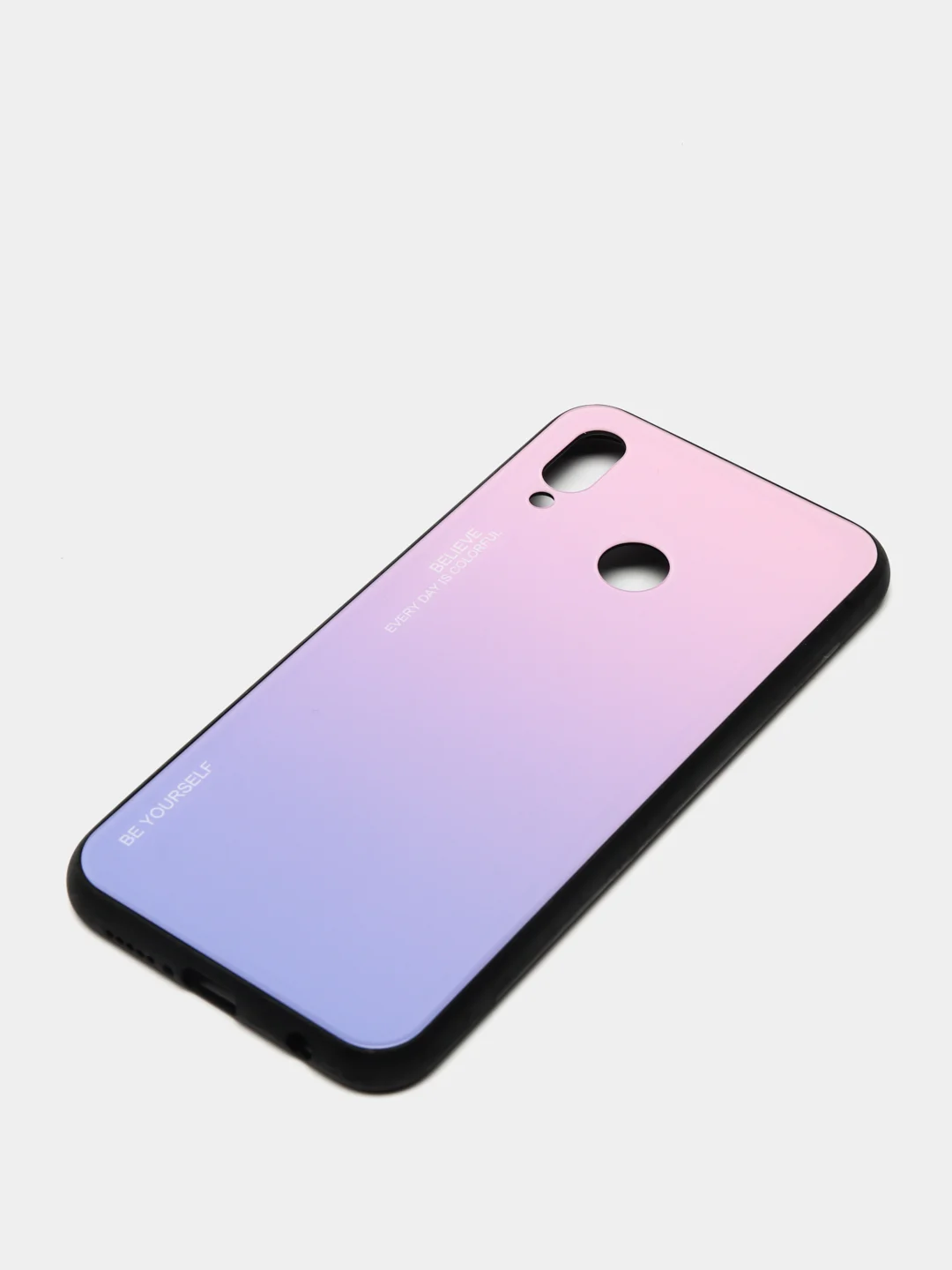 Фиолетовый градиентный чехол из закалённого стекла для моделей Honor, Huawei