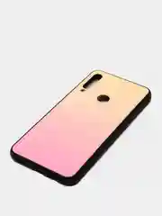 Розовый градиентный чехол из закалённого стекла для моделей Honor, Huawei