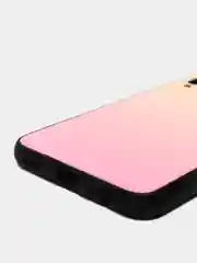 Розовый градиентный чехол из закалённого стекла для моделей Honor, Huawei