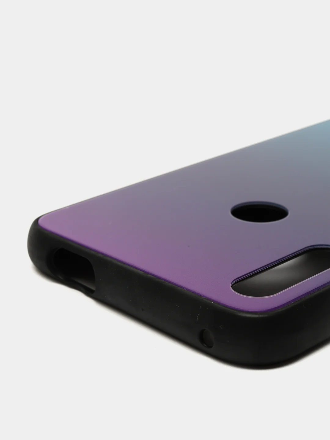 Голубой градиентный чехол из закалённого стекла для моделей Honor, Huawei