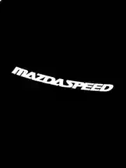 Белый mazda Speed стикер на машину мазда переливающий, наклейка переливается