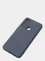 Серый чехол силиконовый для Xiaomi Redmi Note 8T ( Редми нот 8т)  с бархатной подкладкой