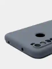 Серый чехол силиконовый для Xiaomi Redmi Note 8T ( Редми нот 8т)  с бархатной подкладкой