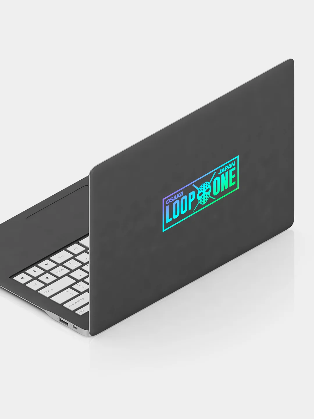 Ледяной белый и переливающийся стикер LOOP ONE JAPAN OSAKA JDM