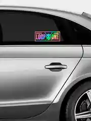 Ледяной белый и переливающийся стикер LOOP ONE JAPAN OSAKA JDM