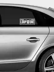 Белый белый и переливающийся стикер LOOP ONE JAPAN OSAKA JDM