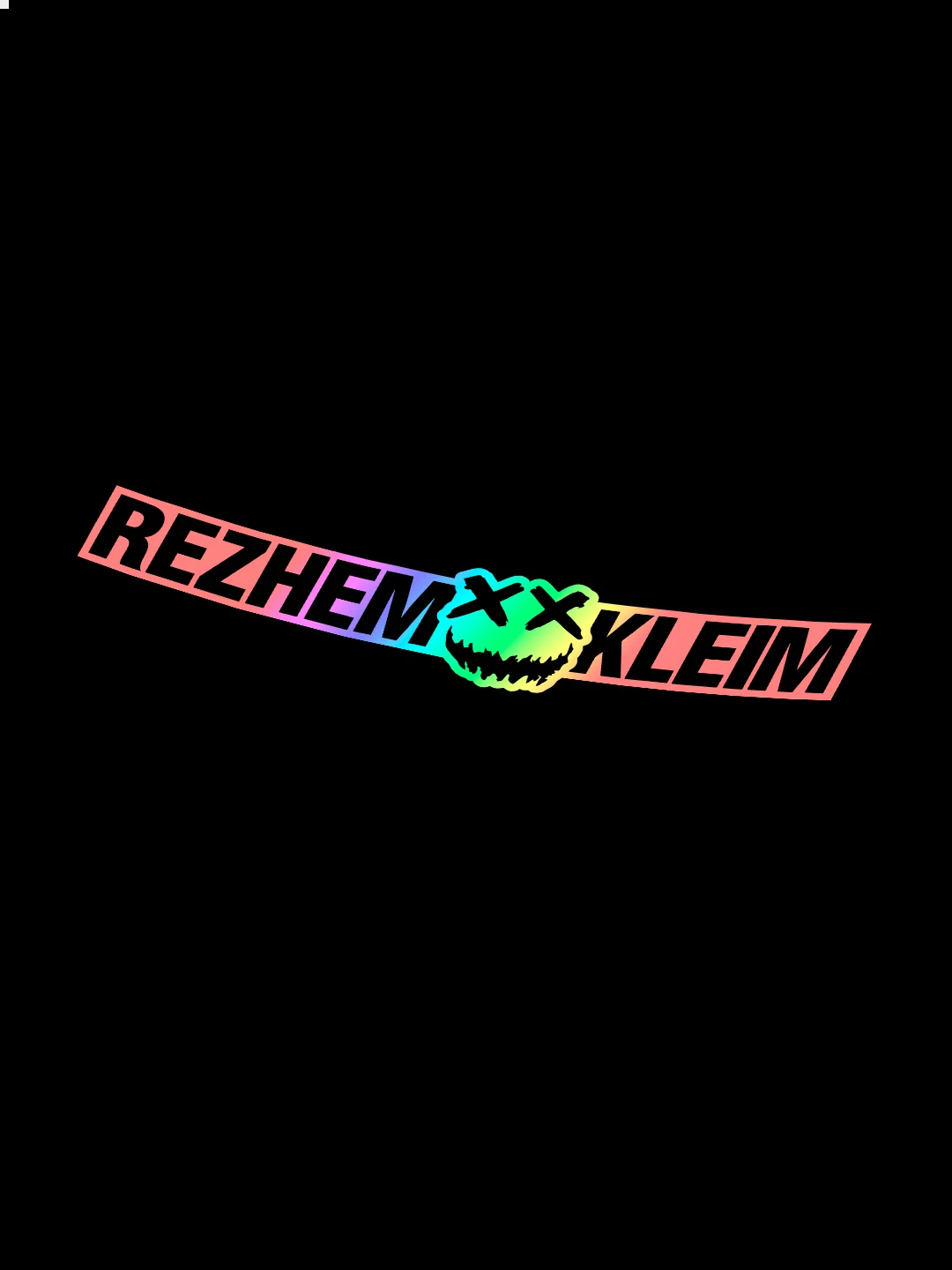 Белый переливающаяся наклейка на стекло машины REZHEM KLEIM