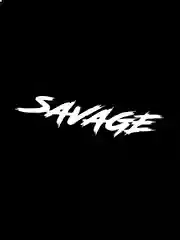 Белый savage (ДИКИЙ) - наклейка на авто - белый и переливающийся стикер